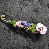 Pink & Blue Flower Pin, A3/11-4