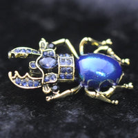 Scarab Beetle, Blue enamel  NEW ARRIVAL
