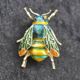 Bumble Bee, Aquamarine enamel