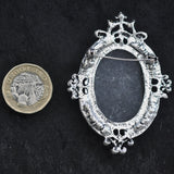 Cameo, silver/clear crystal