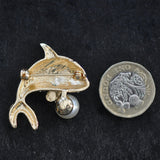 Jumping enamelled/crystal Dolphin, A6/11-10