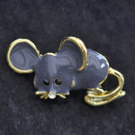 Mouse, grey/gold