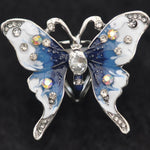 Scarf Ring, Butterfly blue black