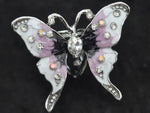 Scarf Ring, Butterfly pink black