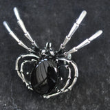 Spider, large silver black
