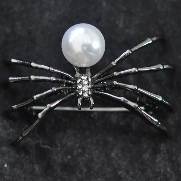 Spider, black with pearl