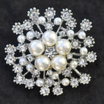 Snowflake, silver pearl crystal