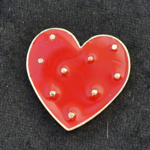 Pin, red heart
