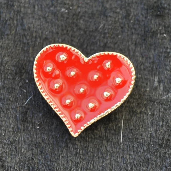 Pin, small red heart