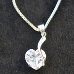 Pendant and Chain, Crystal heart