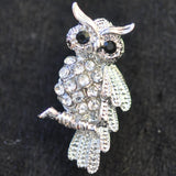 Owl, eyebrows silver miniature