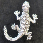 Lizard, silver miniature