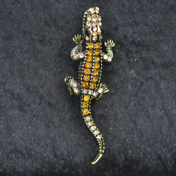 Alligator, Gold/Crystal